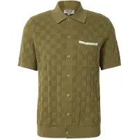 INDICODE JEANS Cárdigan 'Brashin' oliva / offwhite