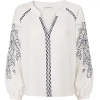 TATUUM Blusa 'Konti' navy / blanco