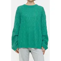 Closed Cable Long Sleeve Meadow Green Talla: M | Sudaderas con Capucha Outlet | Mujer | Verde