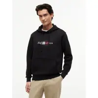 Tommy Hilfiger Sudadera 'Flag Graphic Drawstring' borgoña / negro / blanco