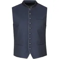 Marjo Chaleco tradicional 'Grünenbach' azul oscuro / gris