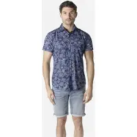 KOROSHI Camisa navy / blanco