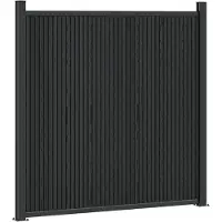 vidaXL : Panel para valla, material compuesto de madera y plástico (WPC) y aluminio, color