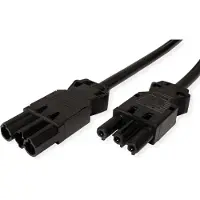 Bachmann Extensión de cable GST18-3, conector/acoplamiento, color negro, 0,5 metros