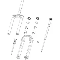 RockShox Conjunto De Corona/tubo De Dirección/tubo Superior De La Horquilla Pike Solo Air 42 Off Set Diffusion