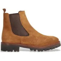 Alpe para mujer. 260911 Botines de piel Militare marrón (36), Plano, Ninguno, Casual, outlet 2026.