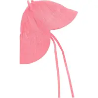 Huttelihut - Kid's Summer Hat Ears Muslin - Sombrero size 52 cm - 2-4 Years, fucsia