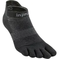Injinji - Run Original Weight No Show - Calcetines de running size 44,5-47, negro
