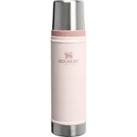 Stanley The Legendary Classic Bottle 20oz, Hammertone Rose Quartz 10-11345-0061 botella térmica con tapón vertedor y vaso, 590 ml