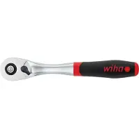 Wiha Llave de trinquete de 3/8 de pulgada con botón de cambio de dirección y sistema de seguridad con bola