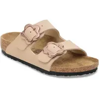 Birkenstock - Kid's Arizona Flower Buckle Birko-Flor - Sandalias size 33 - Narrow, beige