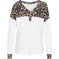 Faina Blusa marrón / negro / blanco
