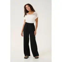 Cream Pantalón de pinzas 'CRSiki' negro
