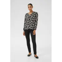 Kaffe Blusa 'KAAmber' negro / blanco