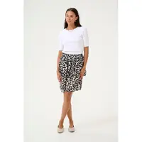 Kaffe Falda 'KASepia' negro / blanco