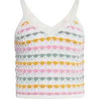 Ebeeza Top amarillo / menta / rosa / blanco lana