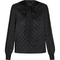 Faina Blusa 'Fashion Look' antracita / negro