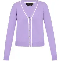 Faina Cárdigan lavanda / blanco