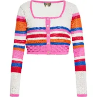 Ebeeza Cárdigan azul / naranja / rosa / offwhite