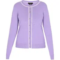 Faina Cárdigan lavanda / blanco