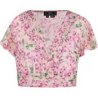 Faina Blusa verde / lila / rosa