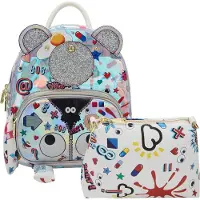 MyMo Pop Mochila 'Pop Eyetheme' rojo / negro / plata / blanco