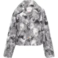 IZIA Chaqueta de entretiempo 'Fashion Look' gris / gris oscuro / blanco