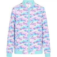 Mymo Chaqueta de entretiempo azul cian / lila / rosé / blanco