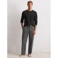 Marc O'Polo Pijama largo 'Mix N Match' gris / negro