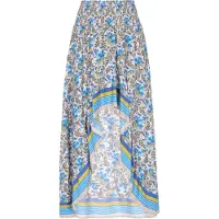 Usha Falda 'Festival Look' crema / azul / aqua / amarillo / lila