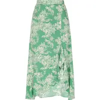 Usha Falda verde / blanco lana