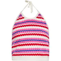 Ebeeza Top de punto azul / rosa / rojo / blanco