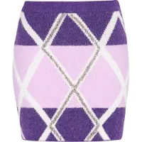 IZIA Falda lila / lila pastel / blanco