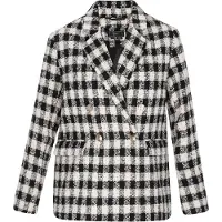 Faina Blazer gris / negro / blanco