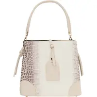 Faina Bolso de mano malva / talco / blanco