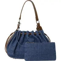 Faina Bolso saco azul denim / marrón
