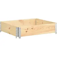 Syfax Collar de caja de pallet madera maciza de pino 100x100 cm