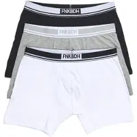 Funky Buddha Calzoncillo boxer gris / negro / blanco