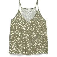 Vero Moda Top 'VMKORA' oliva / blanco