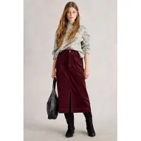 White Stuff Tia Cord Midi Skirt Dark Plum Talla: 18 REGULAR | Faldas Midi Outlet | Mujer | Magenta