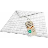 Bodyprotect Manta de plumón cálida, 155 x 220 cm, manta de invierno, 70 % plumón / 30 % plumas, apta para personas alérgicas,