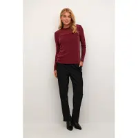 Kaffe Camiseta 'KAOlga' rojo vino / plata