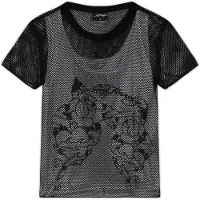 Ed Hardy Camiseta 'Climbing Rose' negro / blanco