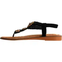 Super Mode Sandalias 'Flache Sandalen zum Hineinschlüpfen' negro