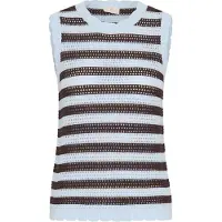 Kaffe Top de punto 'KAHillay' azul pastel / marrón oscuro