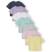 MINOTI Camiseta navy / turquesa / amarillo / gris moteado / lila / rosa / blanco