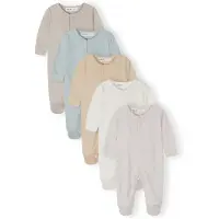 MINOTI Pijama entero/body beige / ecru / azul claro / gris / gris claro
