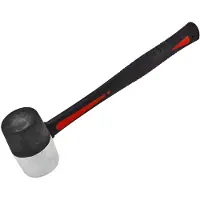 Dema Martillo de goma de 450 g con mango de fibra de vidrio GF 58