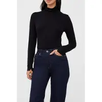 French Connection Venitia Jersey Split Cuff Top Black Talla: XS | Manga Larga Outlet | Mujer | Negro