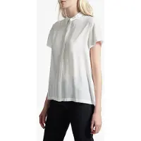 French Connection Classic Crepe Pleated Back Shirt Summer White Talla: XS | Blusas Outlet | Mujer | Blanco